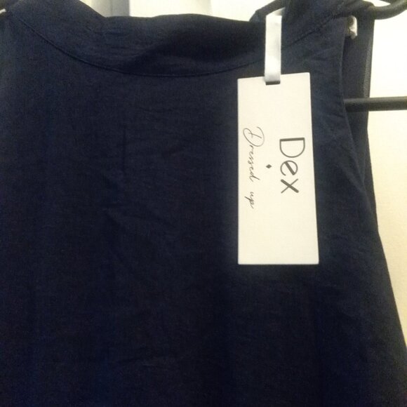Navy tiered Midi dress NWT - Picture 3 of 3